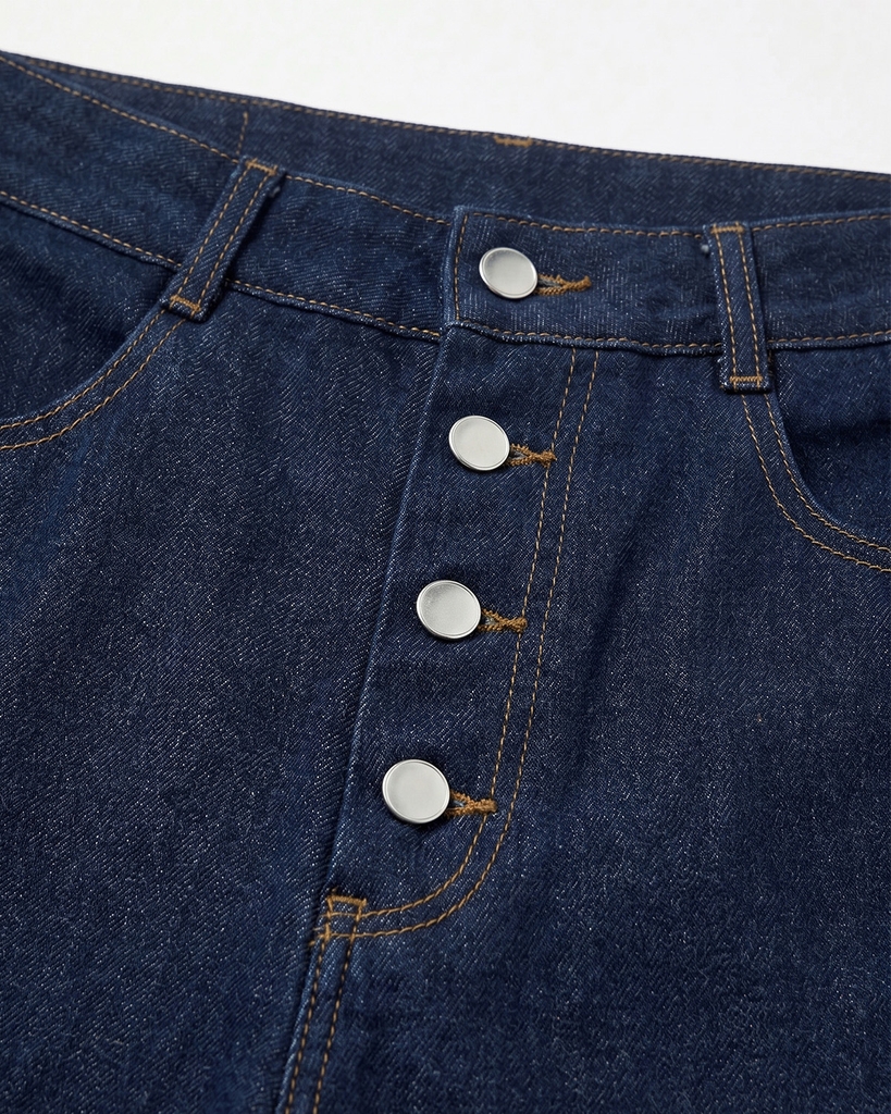 Quần Short Button Denim