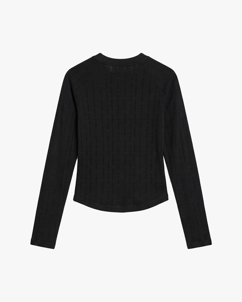 Áo Lace Longsleeves Top - Black