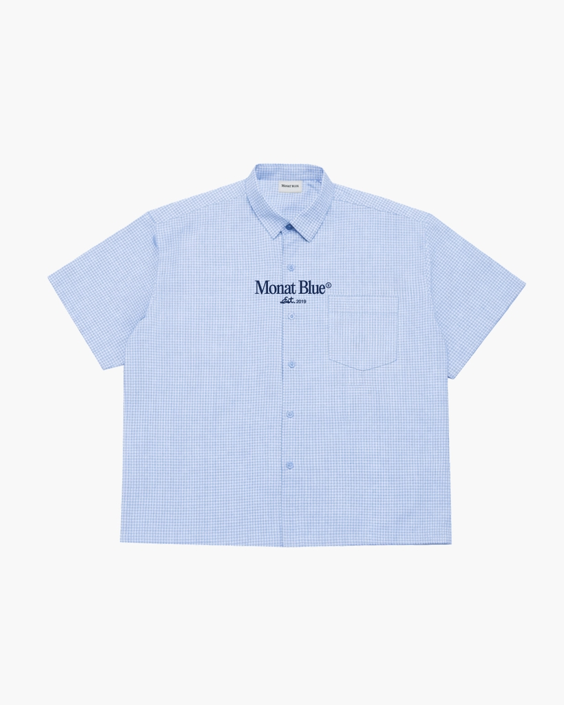Áo sơ mi Boxy Blue Gingham