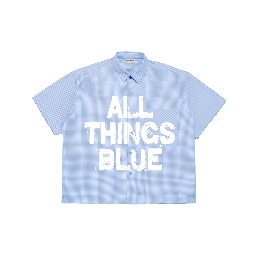 Áo sơ mi Boxy Caro Oxford - All Things Blue