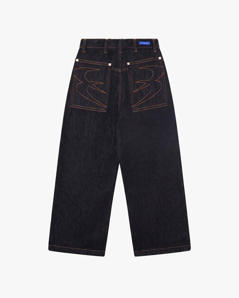 Quần Jean Raw Detail Button