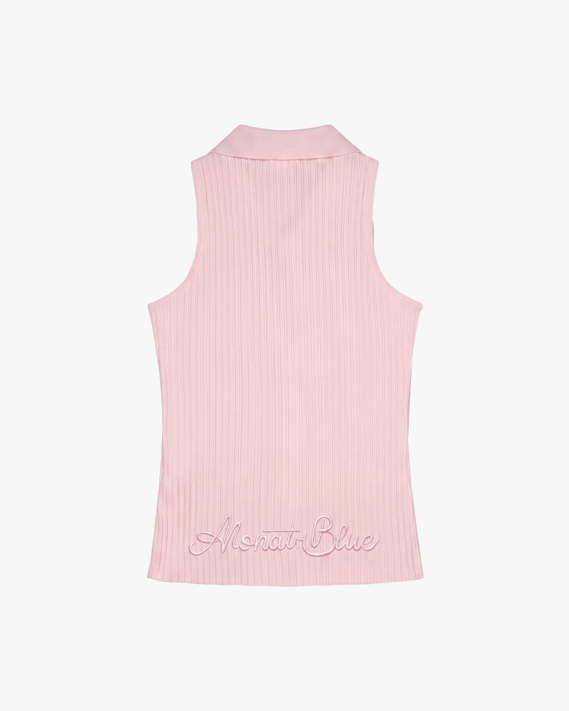 Áo thun Heart-Embroidered Polo Tanktop