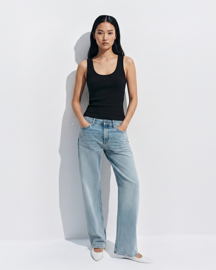 Quần jean Straight Leg