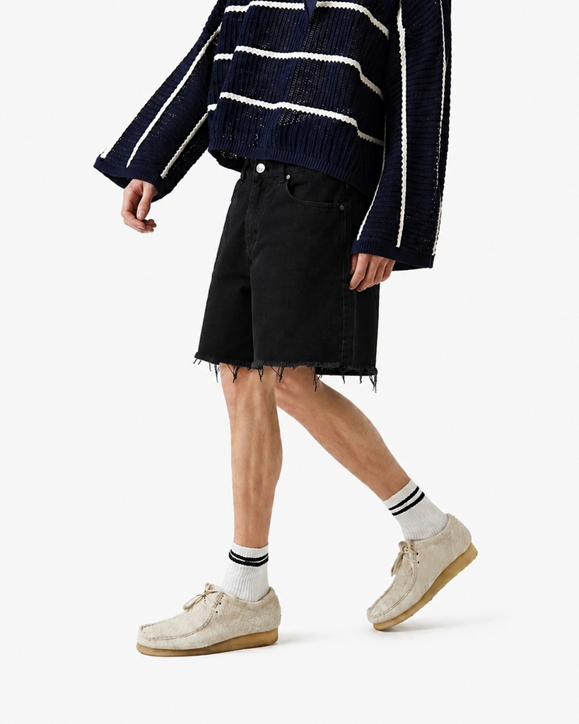 Quần Short Monat Noir Fray