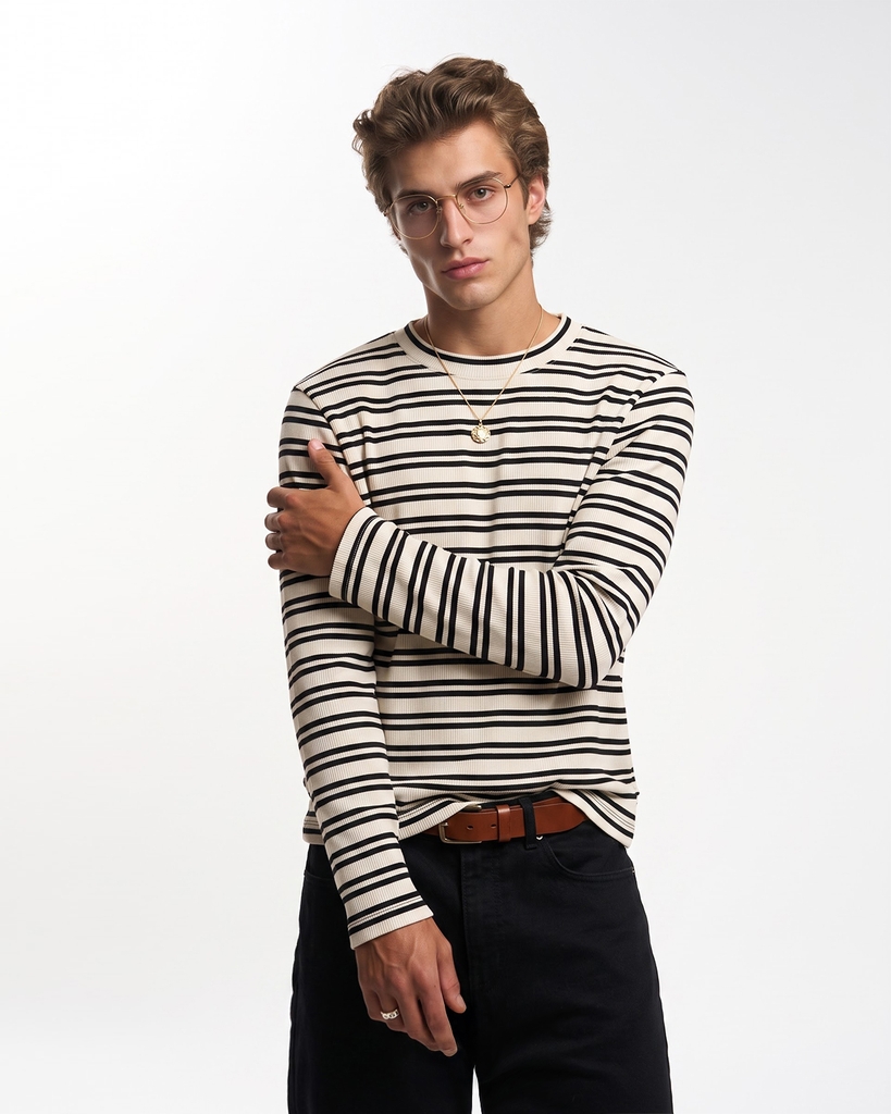 Áo thun tay dài Adore Stripe Longtee