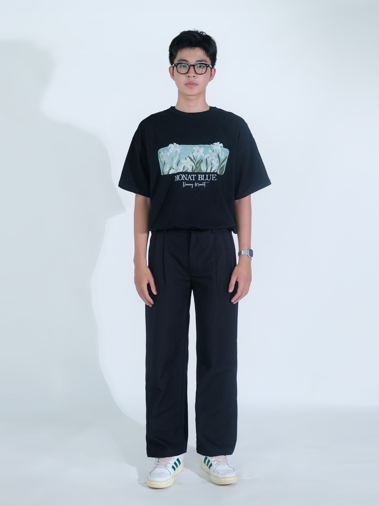 Widen kaki pants - Quần kaki ống rộng xếp ly