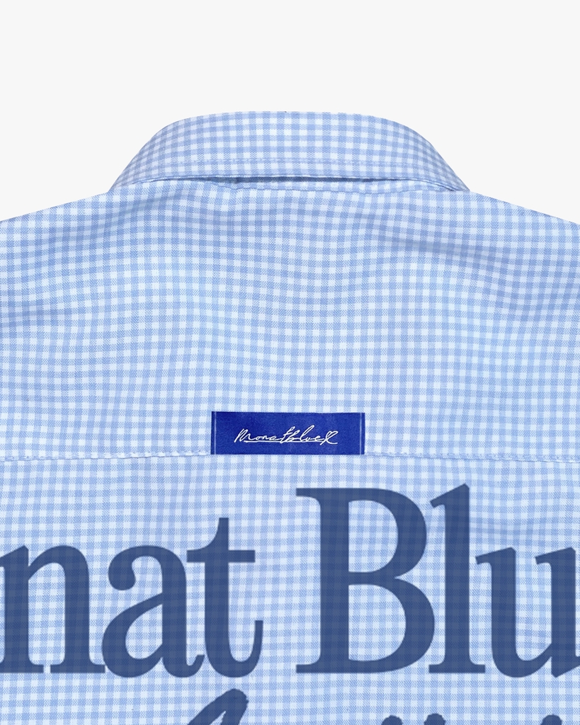 Áo sơ mi Boxy Blue Gingham