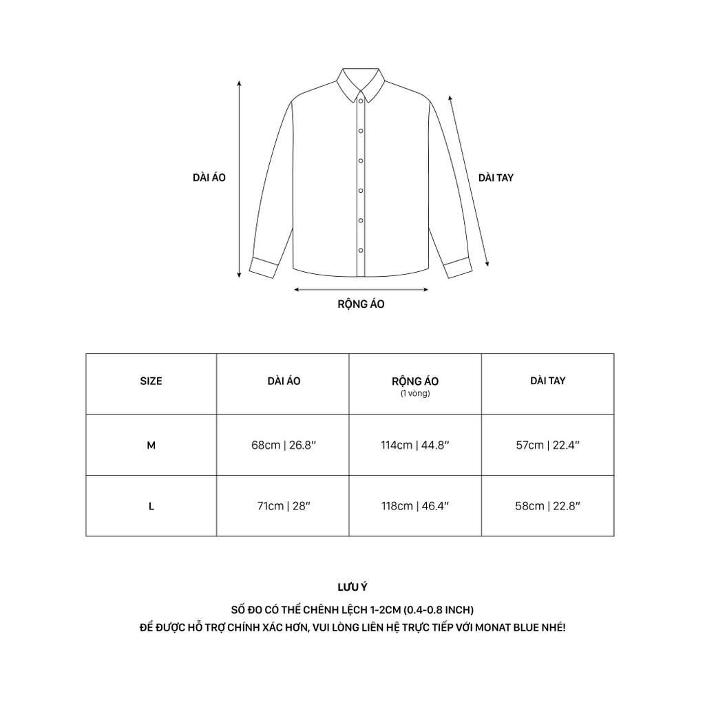 Áo sơ mi tay dài Dolciente (TAY DÀI)