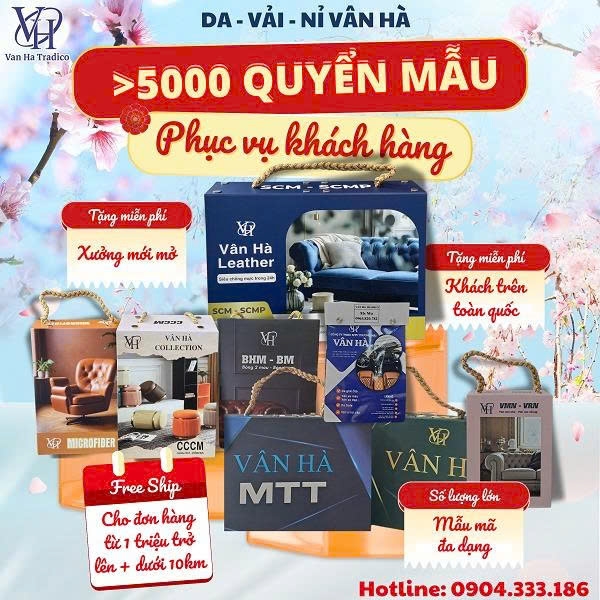 Khám phá kho da bọc sofa cực chất - Chỉ có tại Vân Hà Tradico