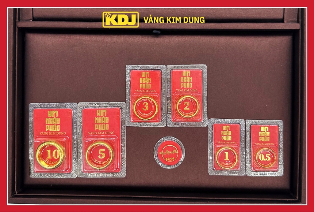 Nhẫn 2 chỉ tròn trơn ép vỉ Kim Ngân Phúc bản vị