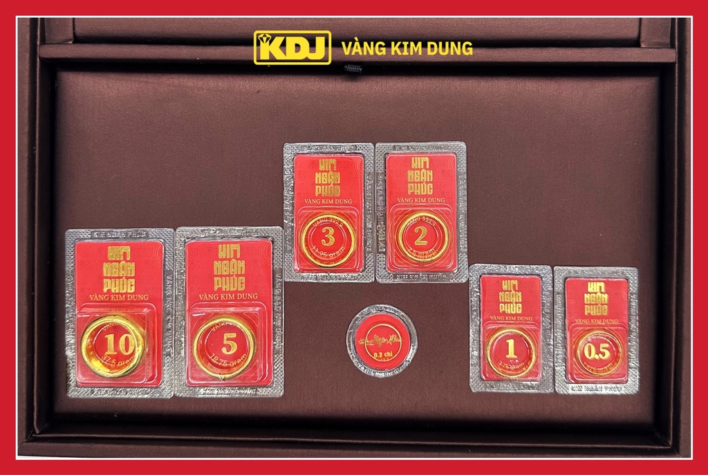 Nhẫn 0.2 chỉ tròn trơn ép vỉ Kim Ngân Phúc bản vị