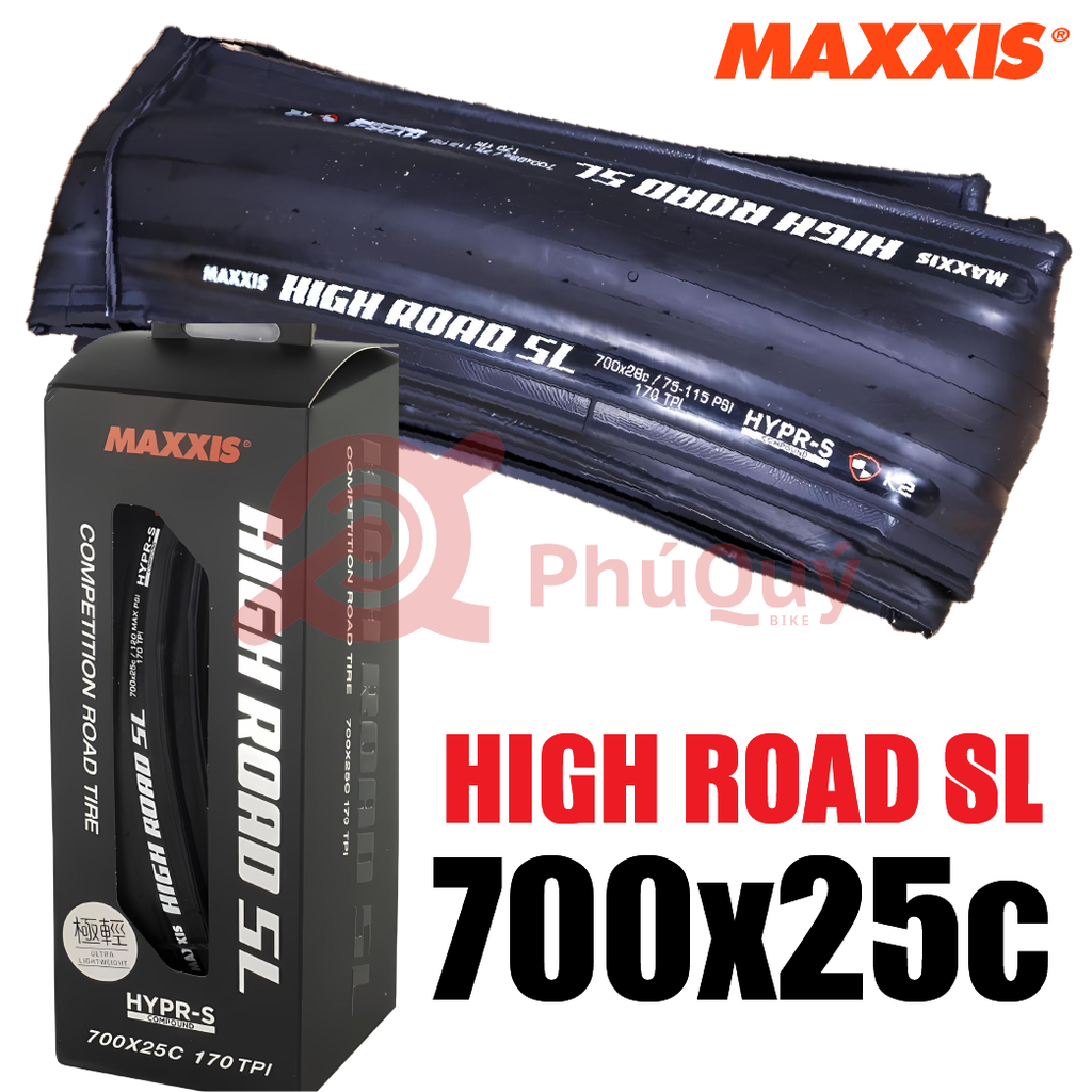 Vỏ gấp Maxxis 700x25c High Road SL Taiwan chính hãng hàng hộp (VAT)
