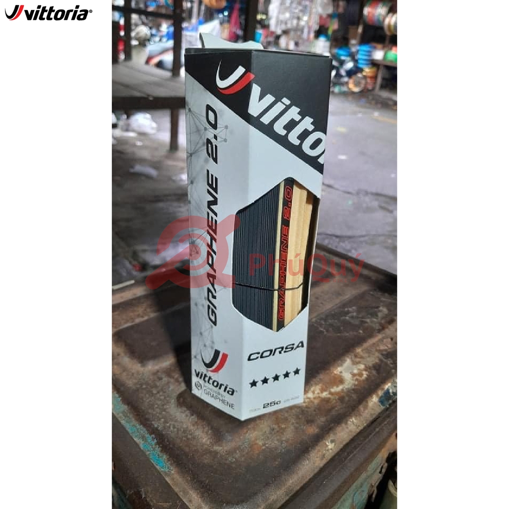 Vỏ gấp hồng vàng 700x25c Vittoria Corsa Graphene 2.0 (VAT)