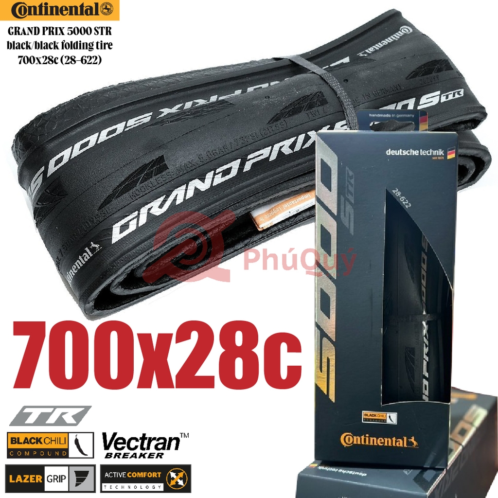 Vỏ Gấp 700x28c Continental 5000 STR GrandPrix TUBELESS