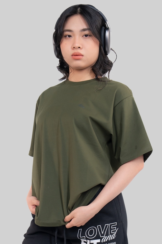 Áo Thun Thể Thao 4 Chiều Love & Fit - Xanh Olive