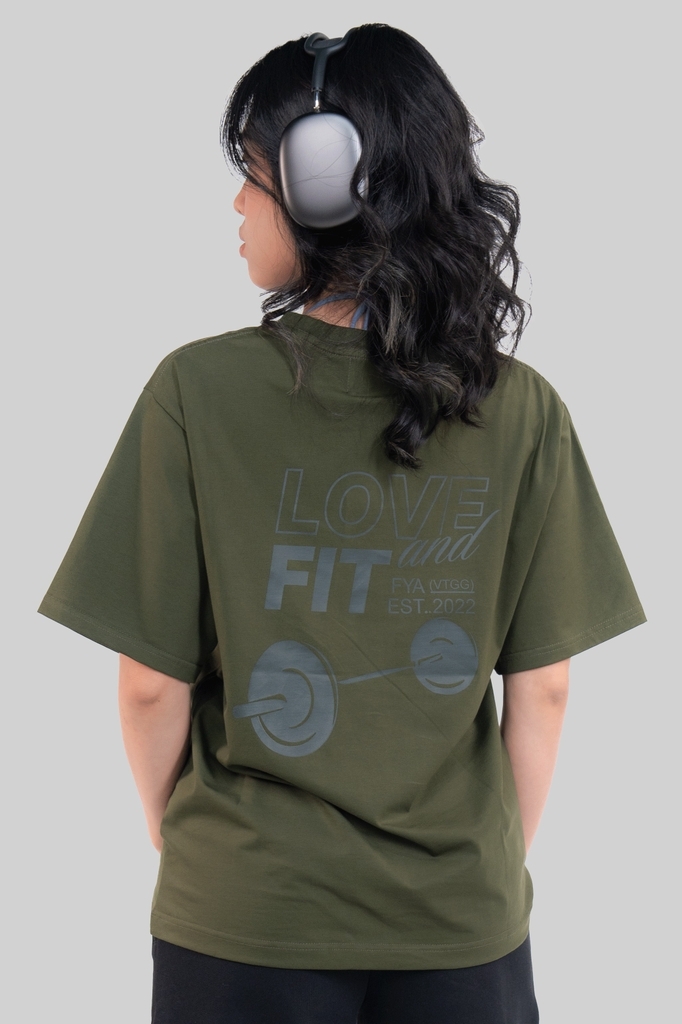 Áo Thun Thể Thao 4 Chiều Love & Fit - Xanh Olive
