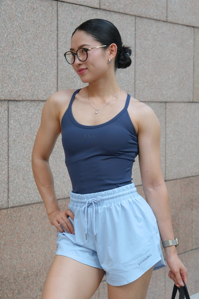 Quần Short Thể Thao 2 Lớp ANYWEAR - Xanh Đen