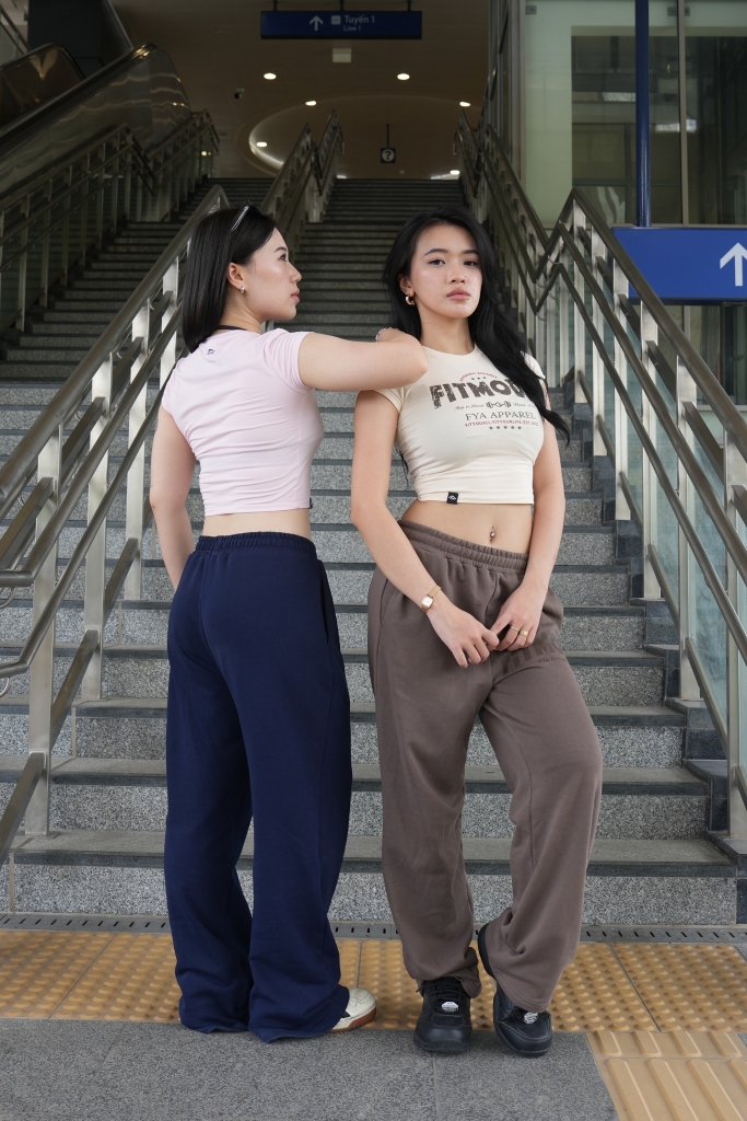 Quần Dài Nỉ Ống Suông FITMODE - Nâu