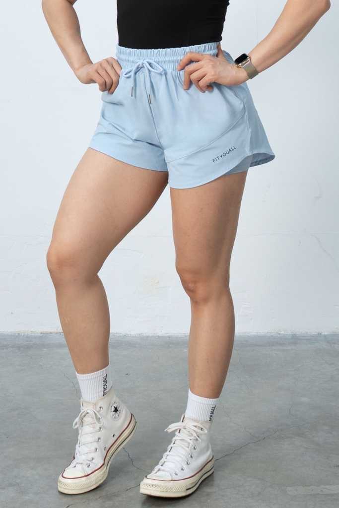 Quần Short Thể Thao 2 Lớp ANYWEAR - Xanh Baby