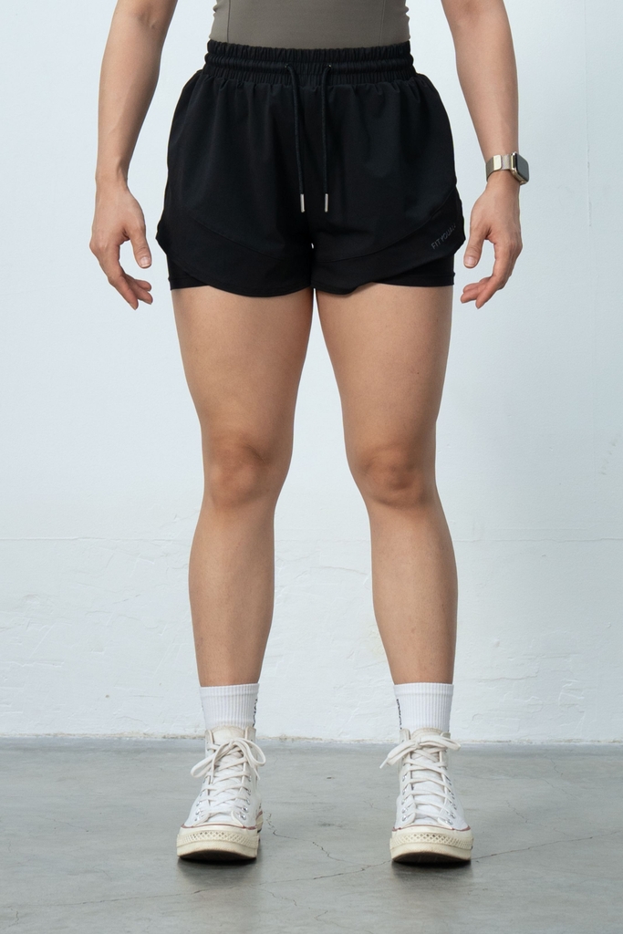 Quần Short Thể Thao 2 Lớp ANYWEAR - Đen