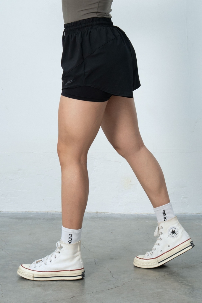 Quần Short Thể Thao 2 Lớp ANYWEAR - Đen