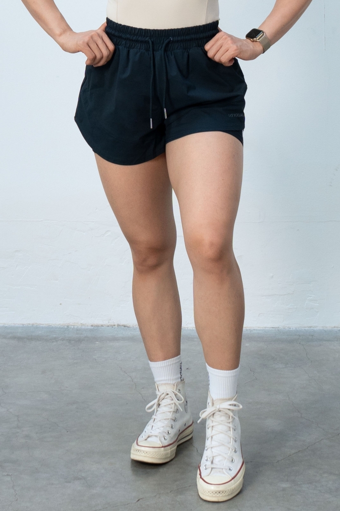 Quần Short Thể Thao 2 Lớp ANYWEAR - Xanh Đen