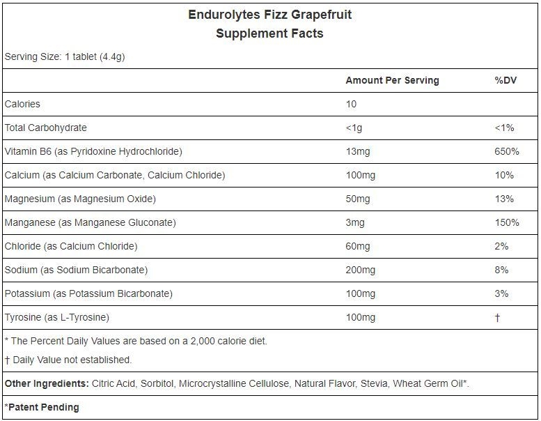 Viên Sủi Điện Giải Hammer Nutrition Endurolytes Fizz 13 Viên - Lemon Lime