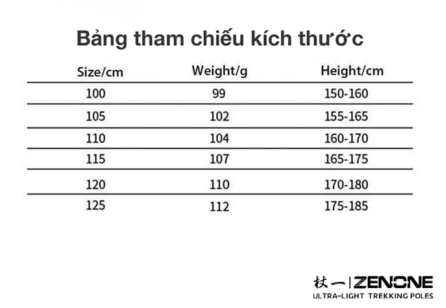 Gậy chạy địa hình Zenone Colour Fullcarbon Z1802