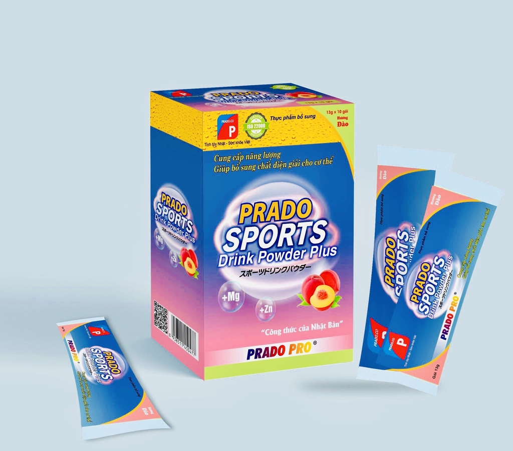 Bột pha nước điện giải Nhật Bản Prado Sports Drink Powder Plus