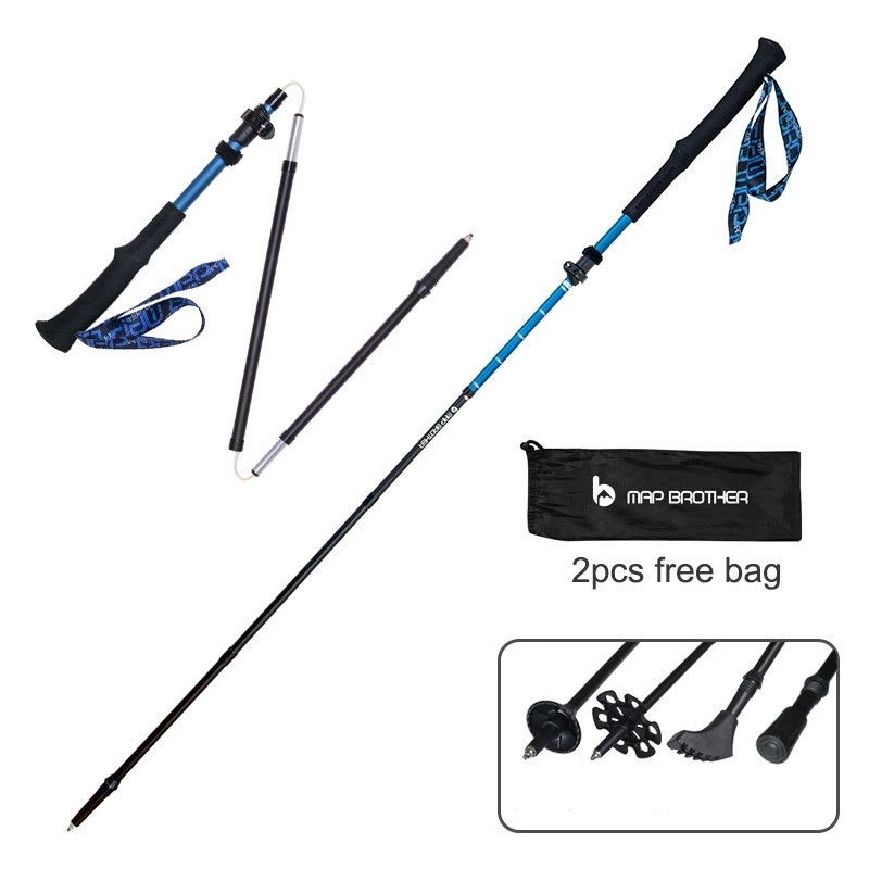 Gậy chạy địa hình Hợp Kim Nhôm Map Brother có thể điều chỉnh được 110cm-130cm