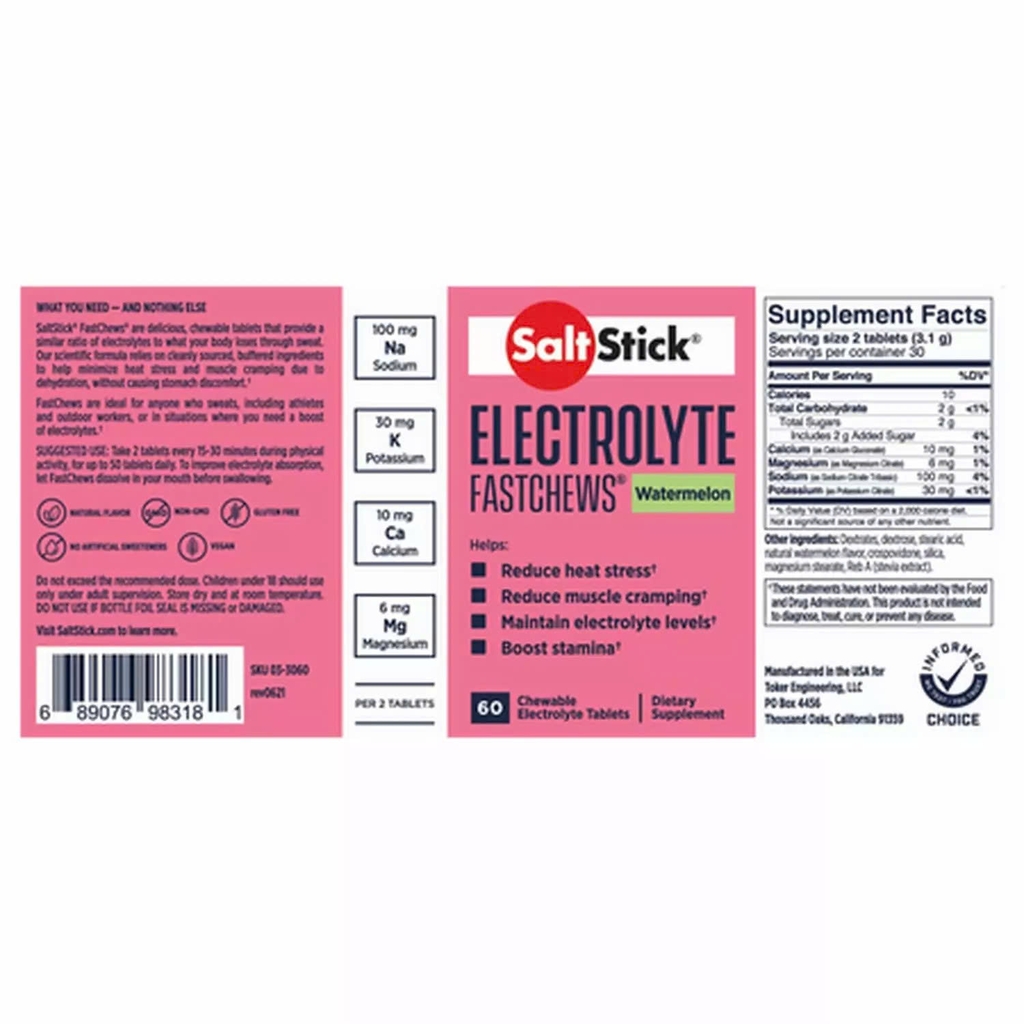Viên Kẹo Nhai Bổ Sung Điện Giải SaltStick FastChews