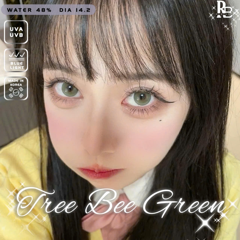 Kính Áp Tròng Ruby Eyes Màu Xanh Tree Bee Green