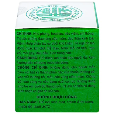 Cao xoa bóp Bạch Hổ Hoạt Lạc Cao Bảo Linh điều trị đau lưng cấp, đau thần kinh tọa (12 chai x 20g)