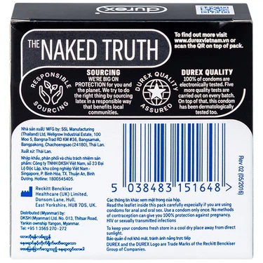 Bao cao su Durex Kingtex ôm sát, vừa vặn (49mm - 3 cái)