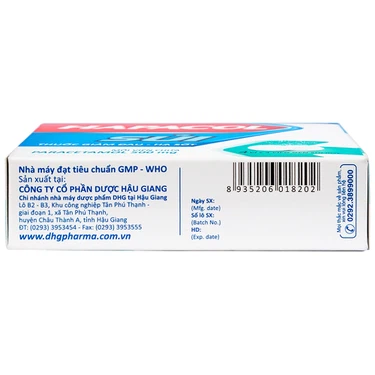Viên sủi Hapacol 500 DHG giảm đau, hạ sốt (4 vỉ x 4 viên)