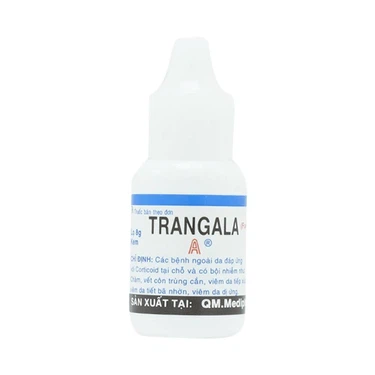 Kem bôi da Trangala A QM. Mediphar điều trị chàm, vết côn trùng cắn, viêm da tiếp xúc (8g)