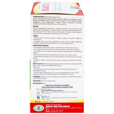 Cốm Egaruta Hồng Bàng  (30 gói)