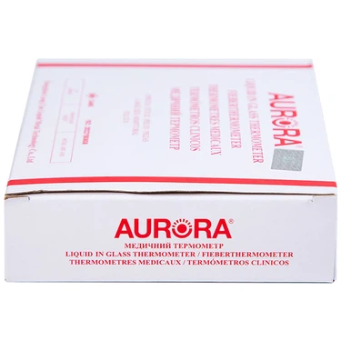 Nhiệt kế thủy tinh Aurora HMP 6001-A/B đo thân nhiệt có vạch chia độ rõ nét (12 Cái)