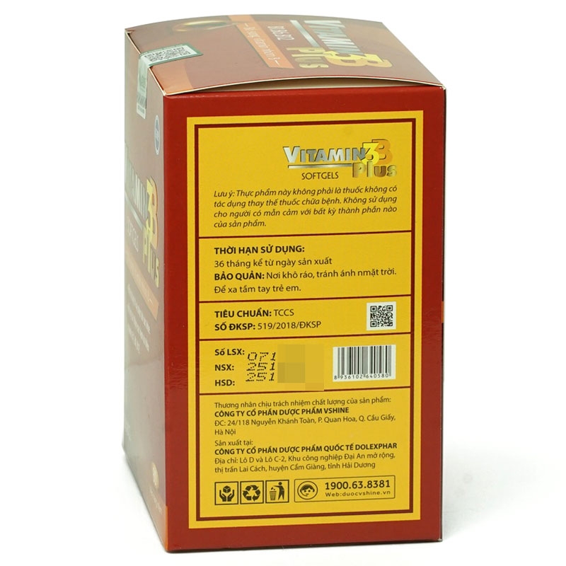 Vitamin 3B Plus Vshine: hỗ trợ cải thiện các bệnh do thiếu vitamin B1, B6, B12
