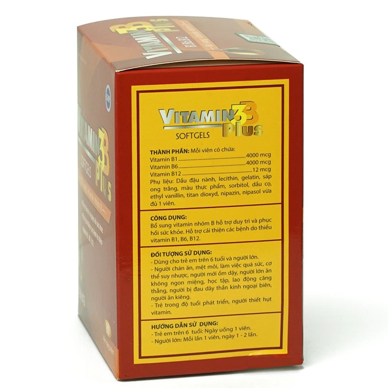 Vitamin 3B Plus Vshine: hỗ trợ cải thiện các bệnh do thiếu vitamin B1, B6, B12