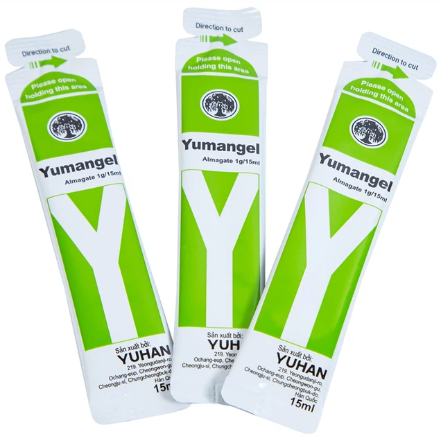 Hỗn dịch uống Yumangel Yuhan kháng acid và cả thiện loét dạ dày - tá tràng (20 gói x 15ml)