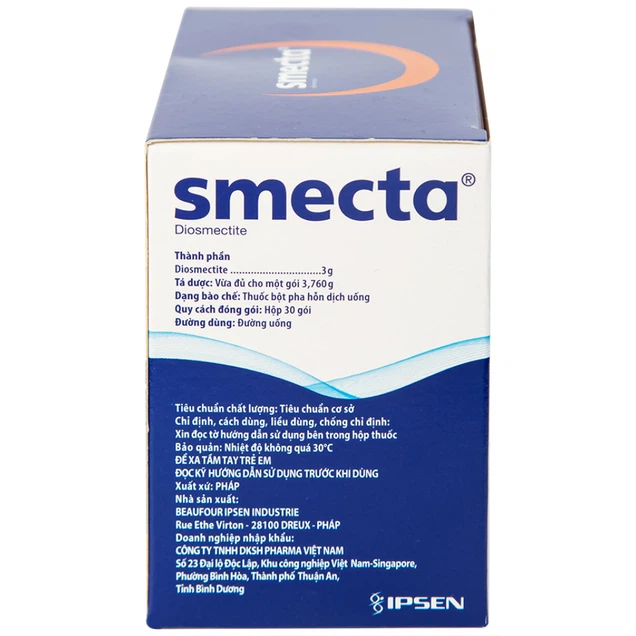 Thuốc bột pha hỗn dịch uống Smecta vị cam điều trị tiêu chảy (30 gói x 3g)