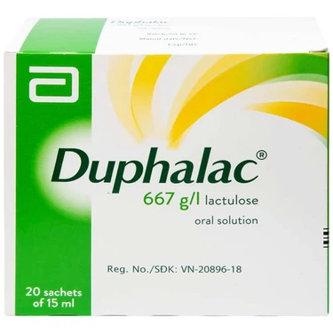 Duphalac (Lactulose) điều trị táo bón hiệu quả và tăng cường lợi khuẩn ruột (20 gói x 15ml)