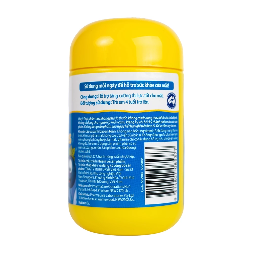 Nature's Way Kids Smart Vita Gummies Blue Light Eye Defense - Giúp bảo vệ mắt trẻ khỏi ánh sáng xanh