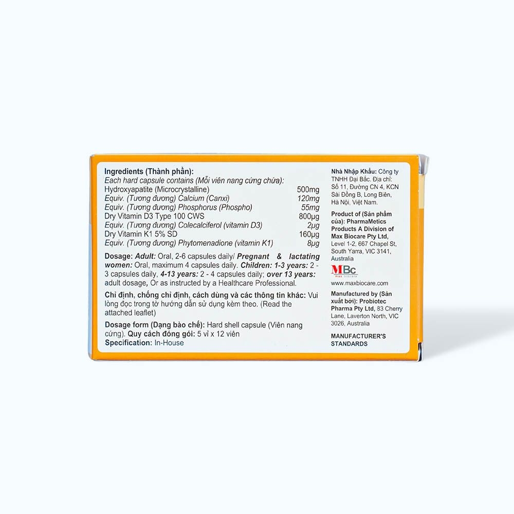 PM NextG Cal bổ sung canxi, hỗ trợ trị loãng xương (5 vỉ x 12 viên)