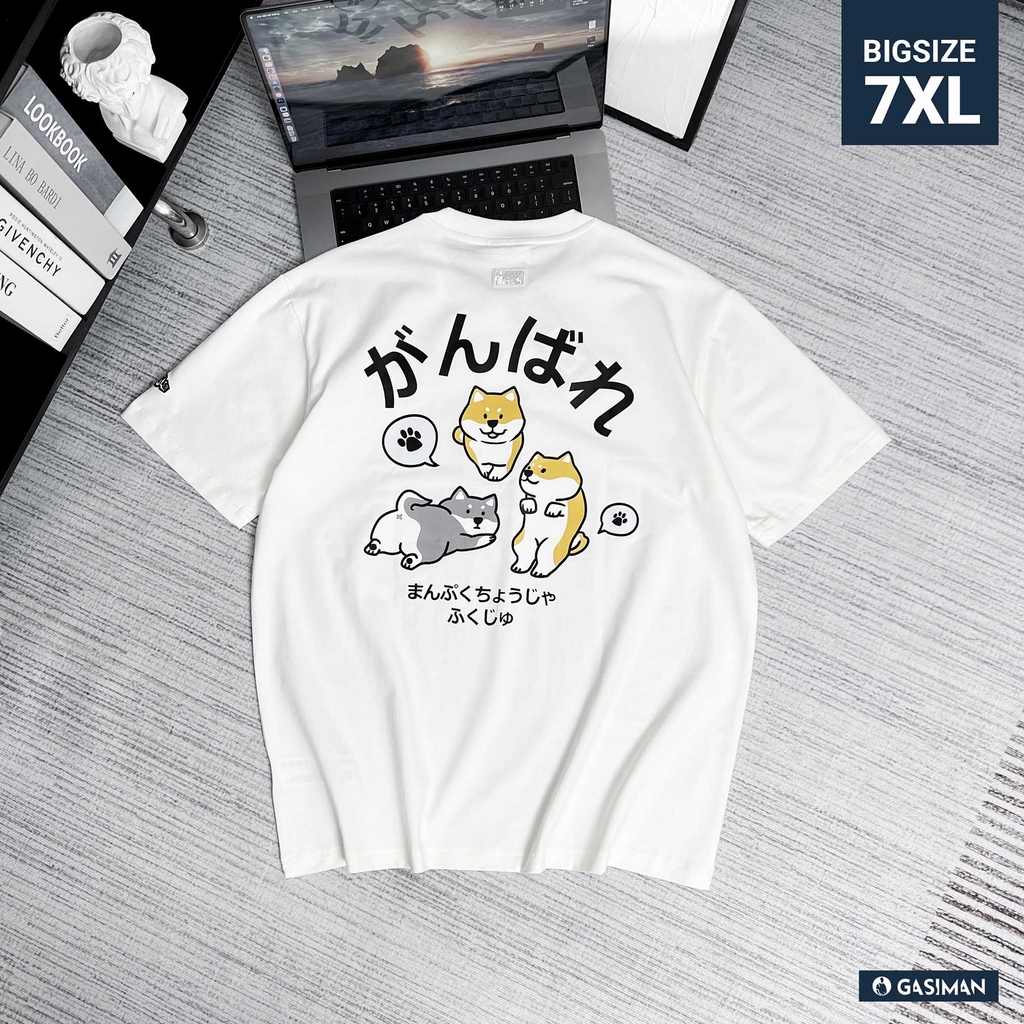 Áo Thun Gasi Trắng 3 chú Chó