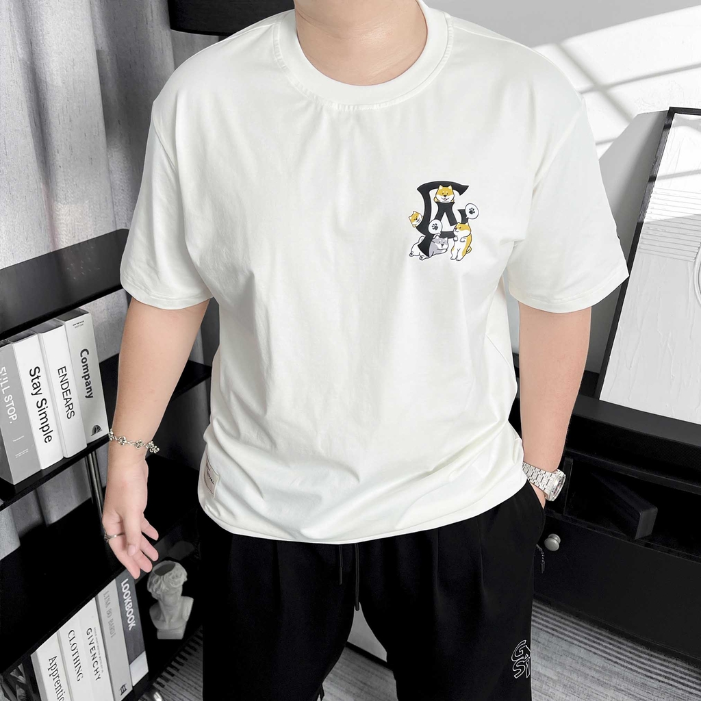 Áo Thun Gasi Trắng 3 chú Chó