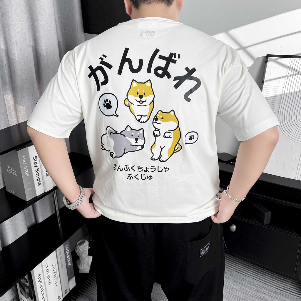 Áo Thun Gasi Trắng 3 chú Chó