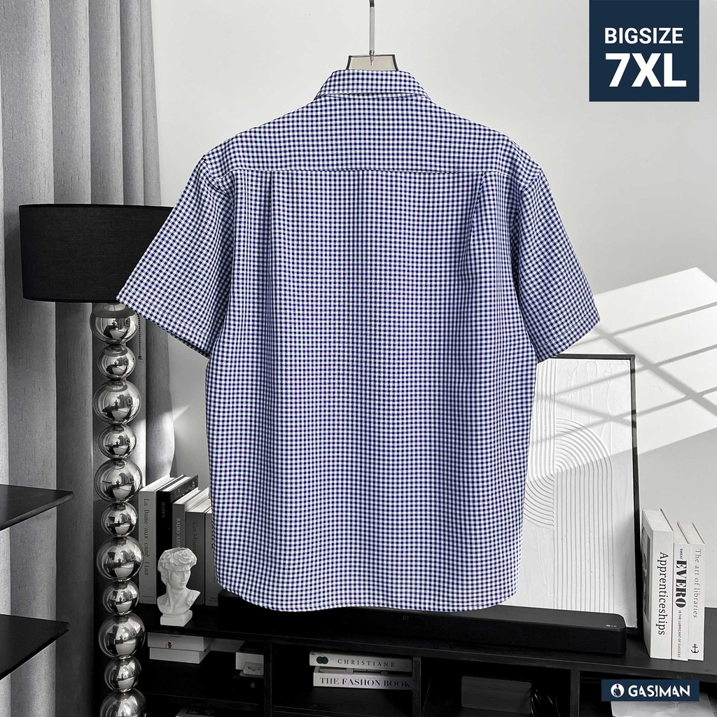 Áo Sơ Mi Bigsize Oxford Caro Xanh Két