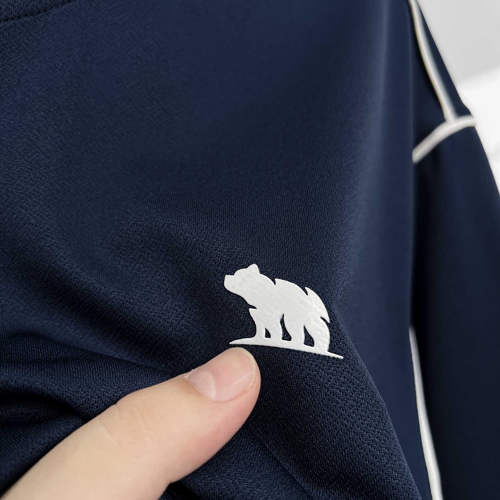 Áo thun Thể thao Big size Phối viền vai Màu Xanh đen